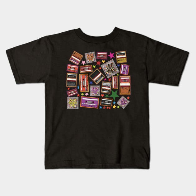 Cassette Tapes Kids T-Shirt by EunsooLee